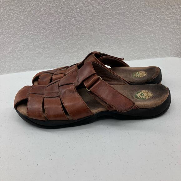 Earth Spirit Gelron 2000 Brown Leather Colorado 2 Adjustable Mule Slip On Shoes - Picture 4 of 10